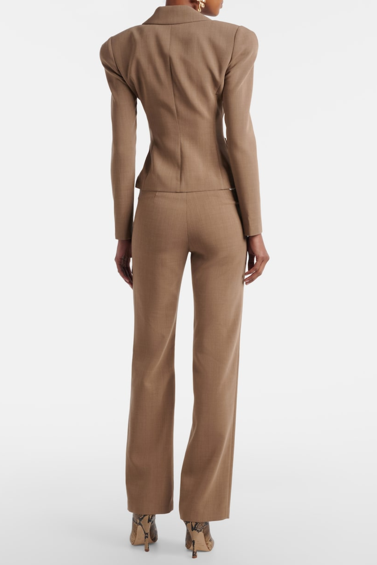 Fennia Cinched Wool Blazer - Brown