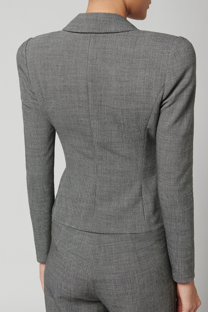 Fennia Cinched Wool Blazer - Grey