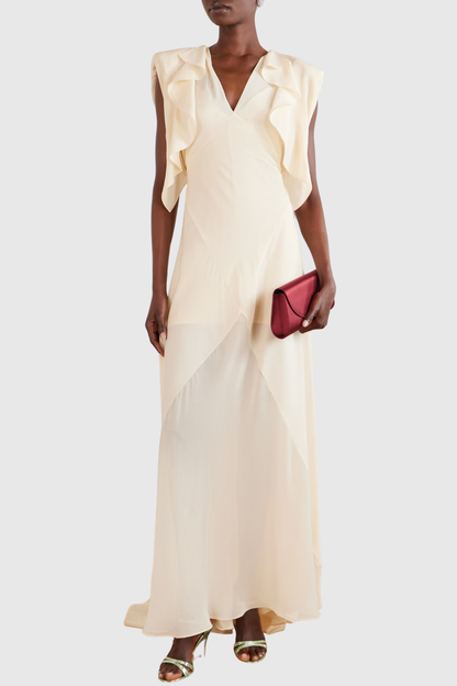 Fincha Sleeveless Ruffle Maxi Dress