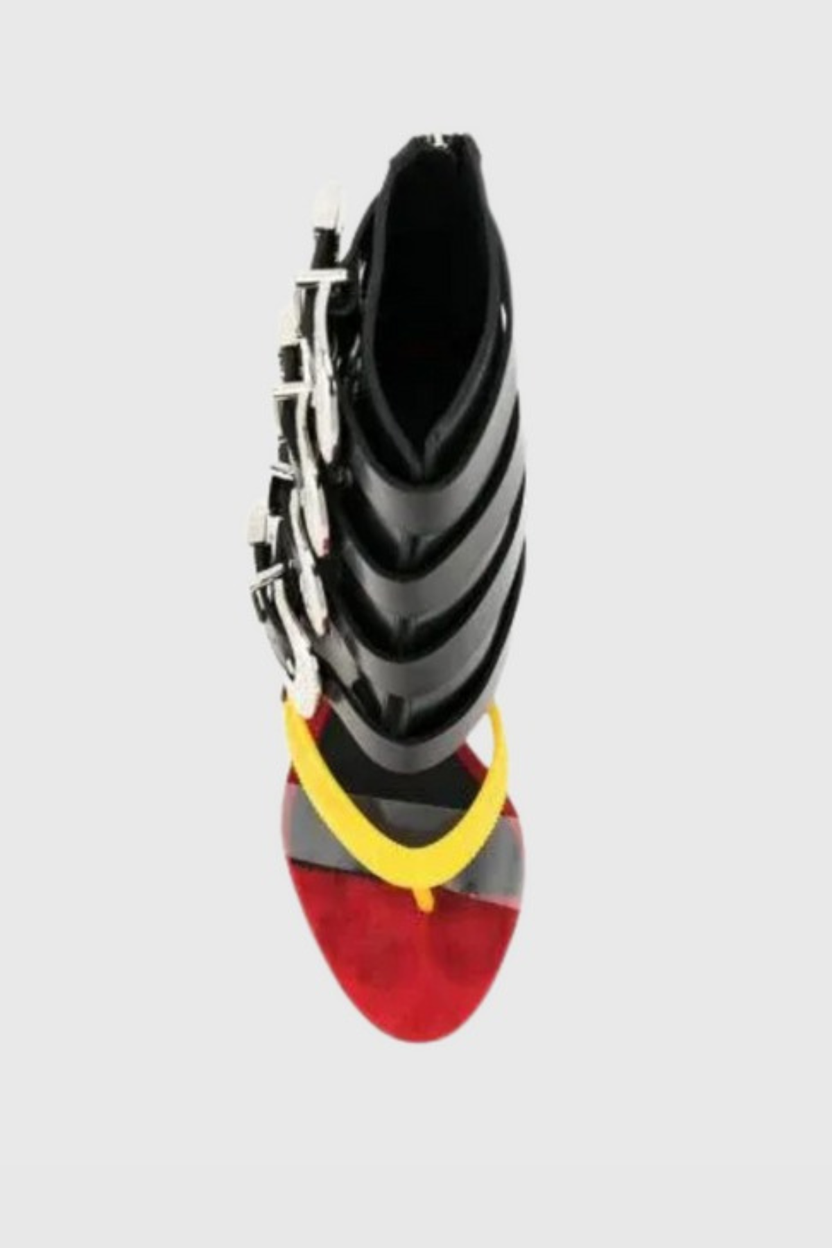 Fivia Buckle Deconstruct Sandals - Yellow
