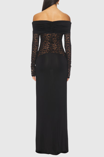 Flossie Off Shoulder Lace Maxi Dress