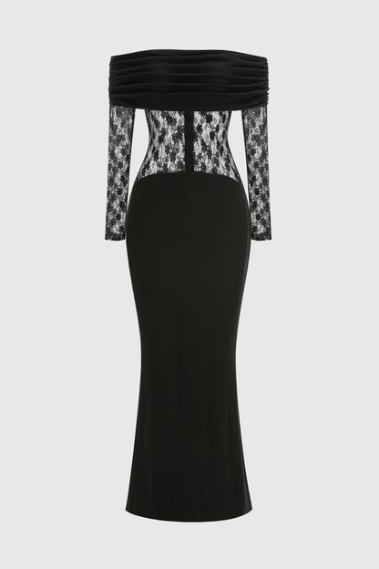 Flossie Off Shoulder Lace Maxi Dress
