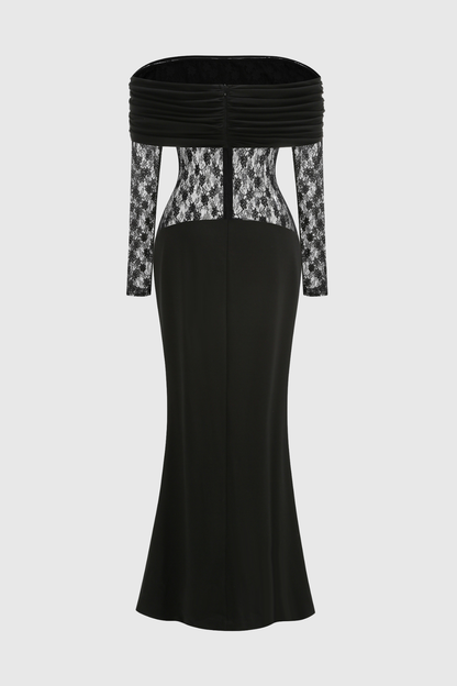 Flossie Off Shoulder Lace Maxi Dress