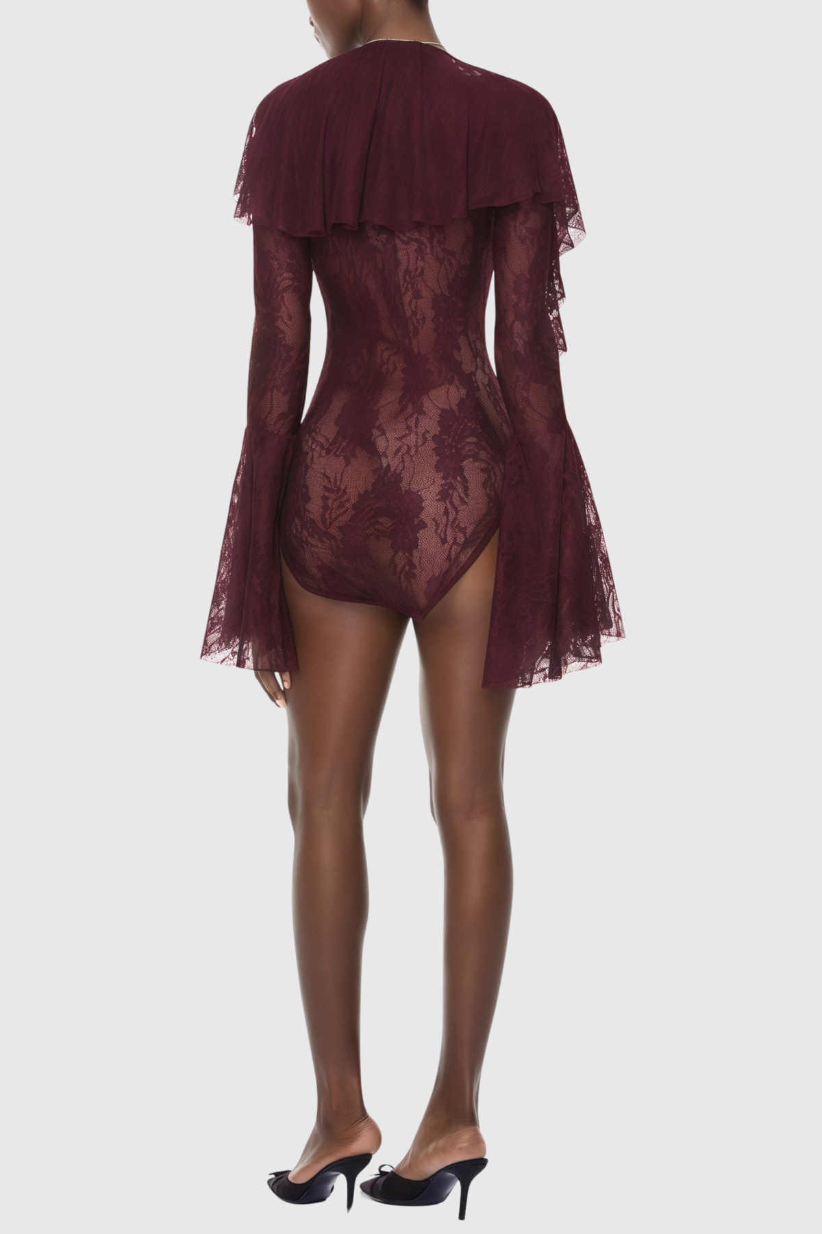 Foyo Lace Ruffle Bodysuit