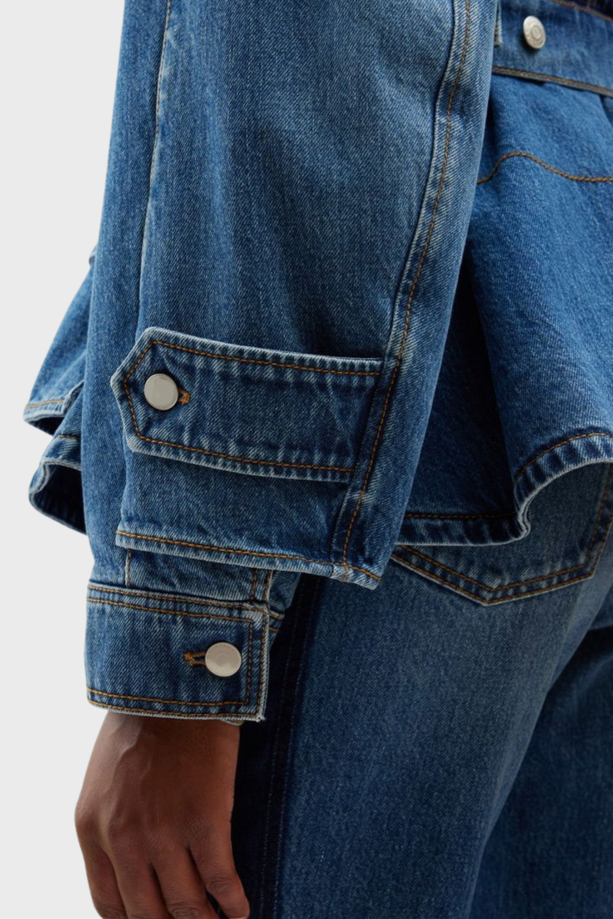 Fraser Asymmetric Ruffle Denim Jacket