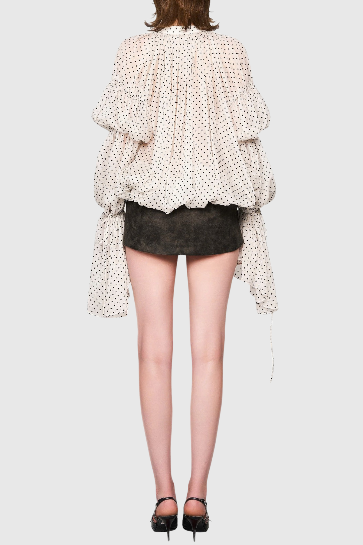 Frerasa Polka Dot Ruffle Blouse