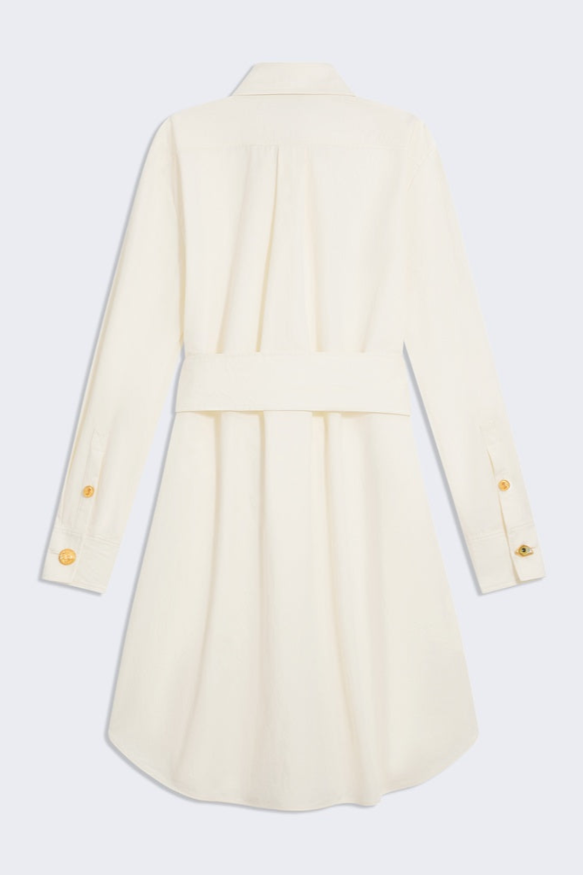 Gadiel Buttoned Mini Shirt Dress - White
