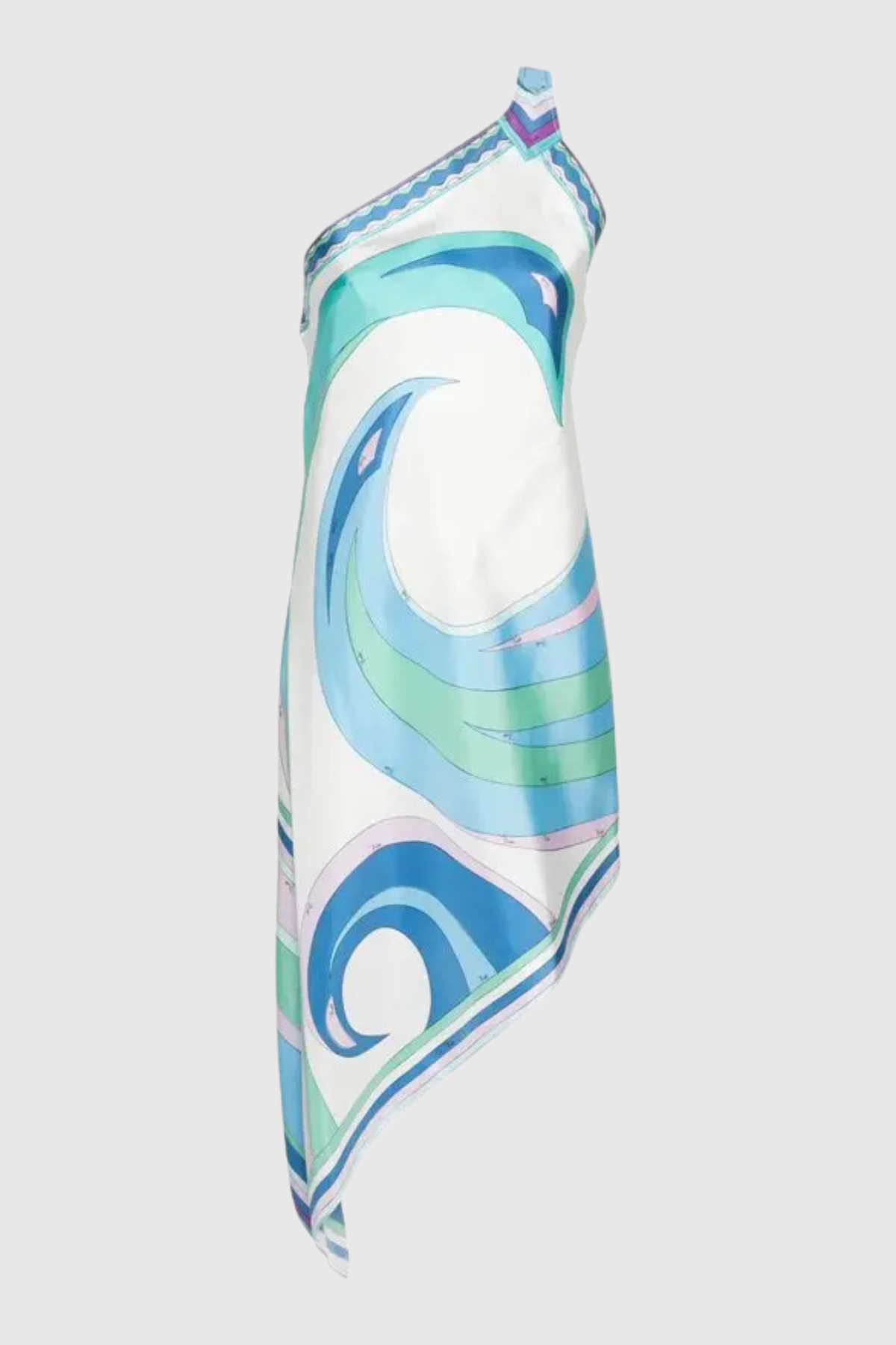 Galadra One Shoulder Swirl Midi Dress