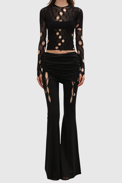 Garbo Cutout Top - Black