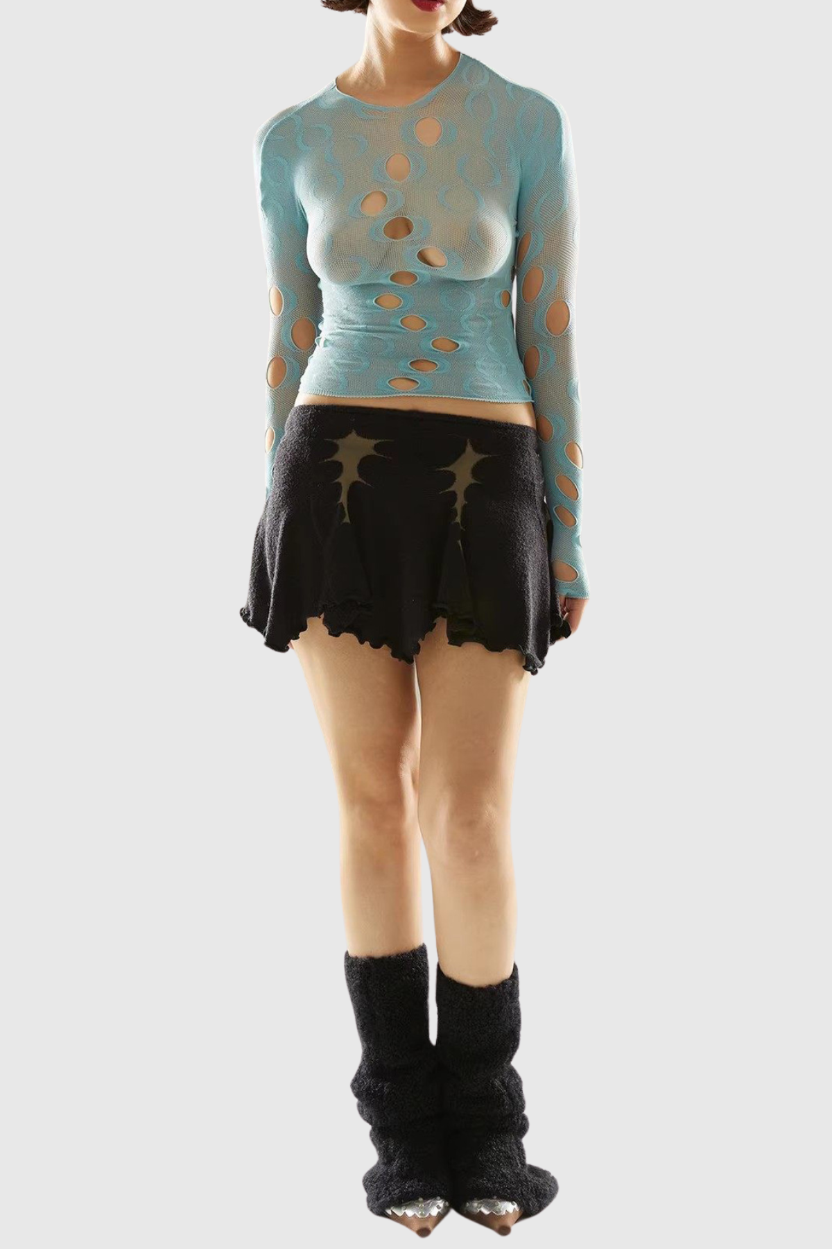 Garbo Cutout Top - Blue