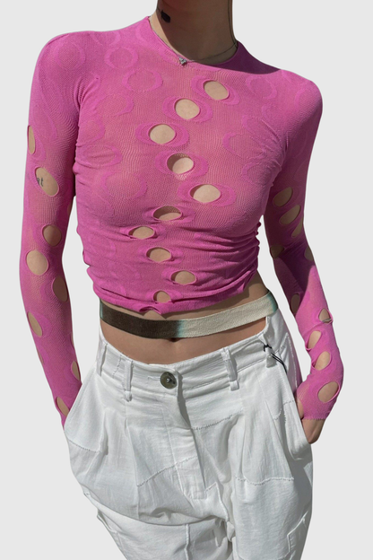 Garbo Cutout Top - Pink