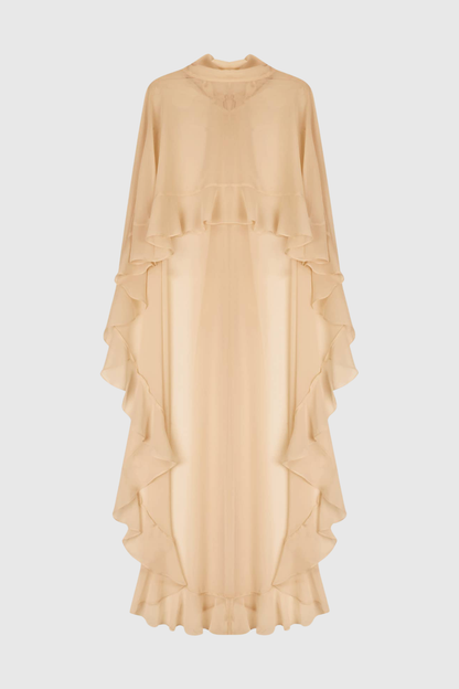 Garcia Ruffle Maxi Dress & Cape Set