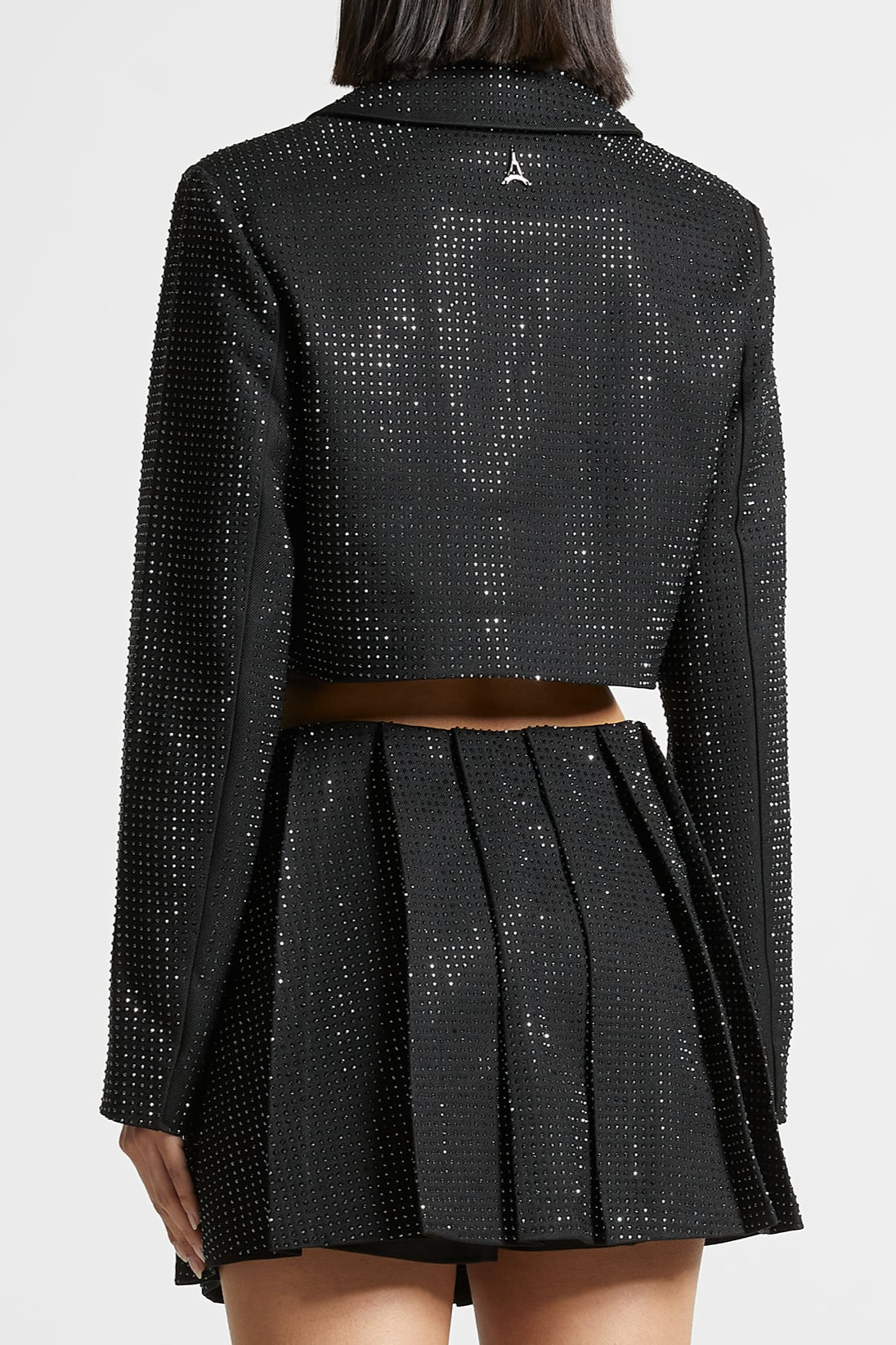 Gatsba Crystal Embellished Cropped Blazer