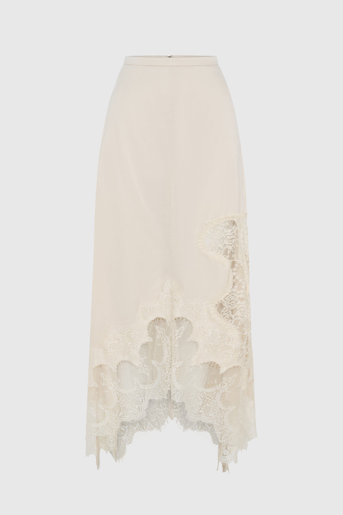 Gavia Sleeveless Lace Top & Midi Skirt Set - Beige