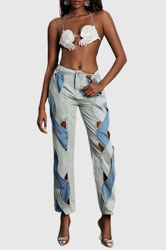 Gaviria Wave Cutout Jeans