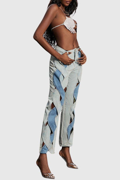 Gaviria Wave Cutout Jeans