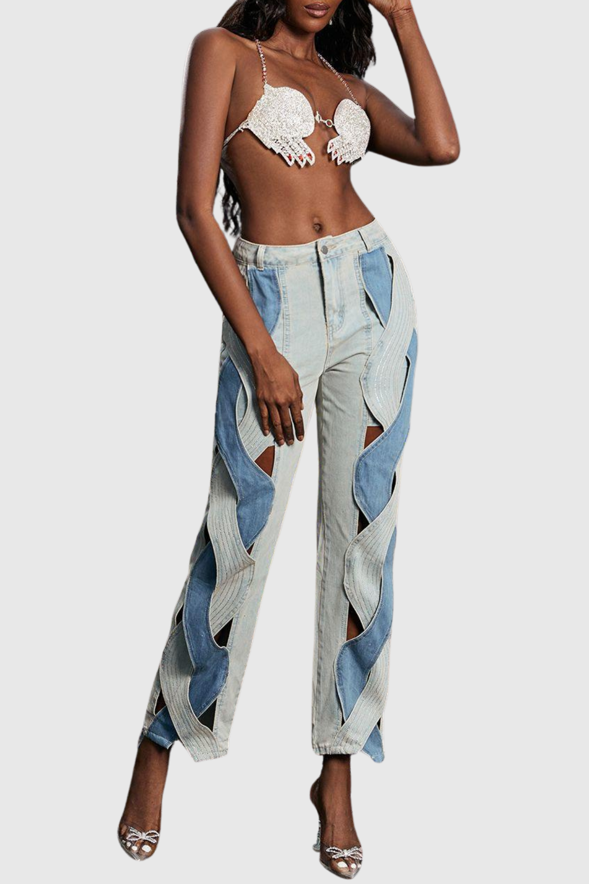 Gaviria Wave Cutout Jeans