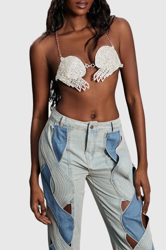 Gaviria Wave Cutout Jeans