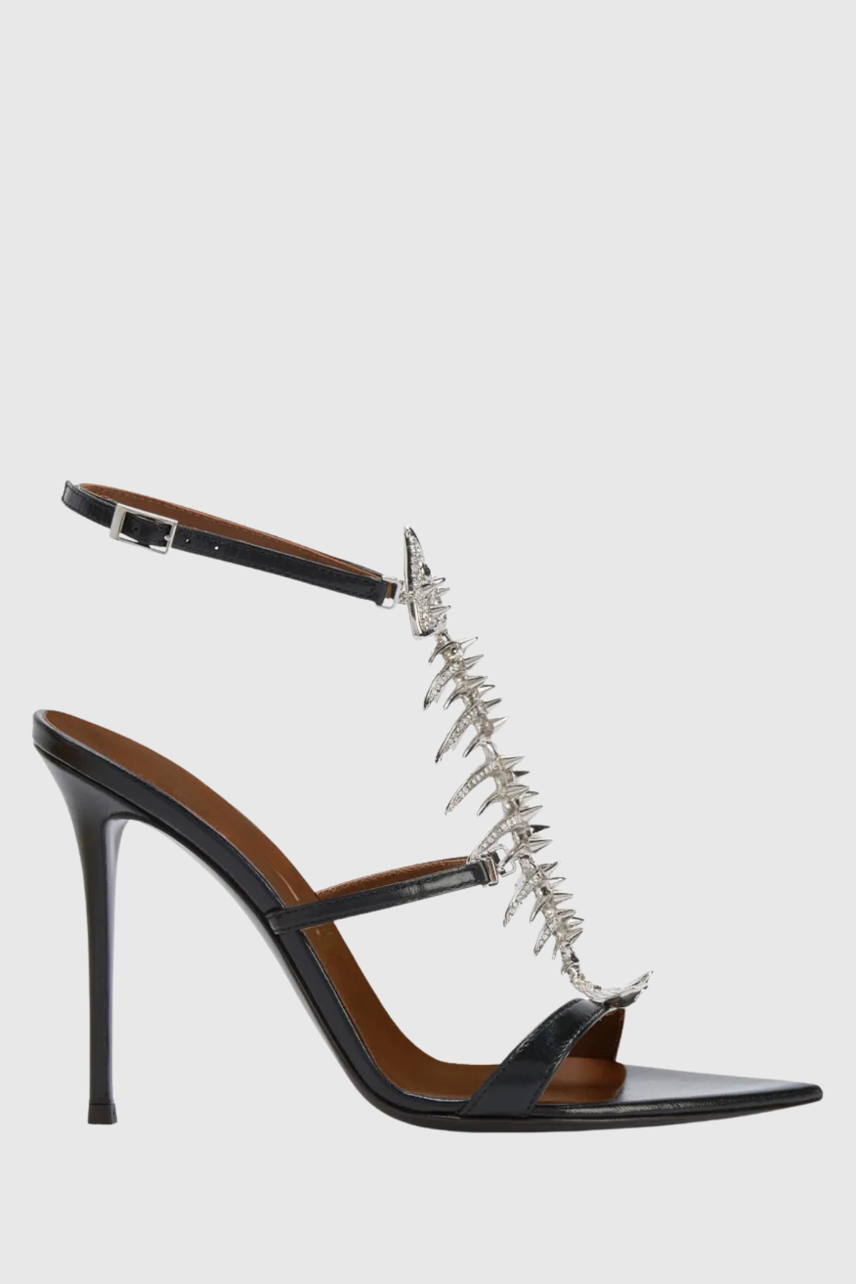 Gelia Fishbone Strap Sandals - Black