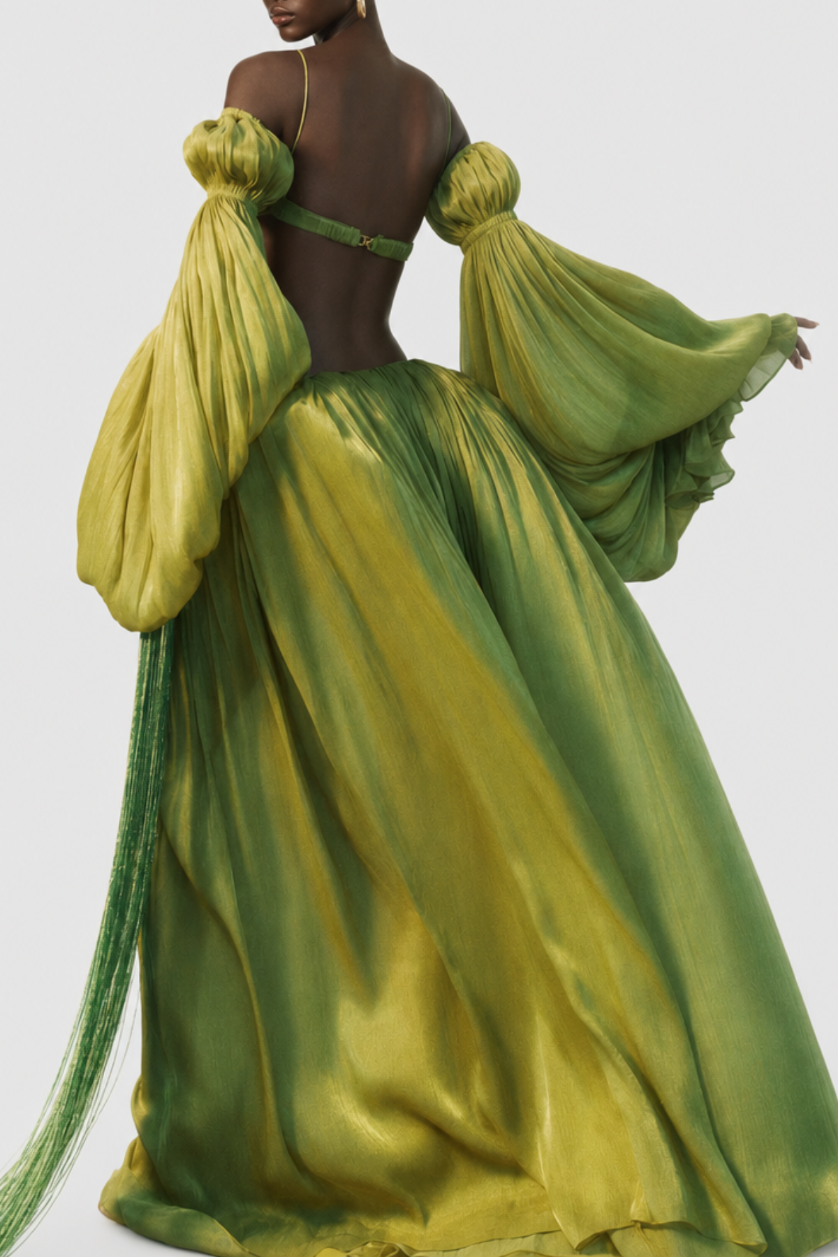 Ghislaine Off Shoulder Crinkle Top & Maxi Dress Set