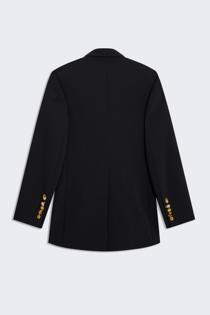 Giacomo Padlock Embellished Blazer - Black