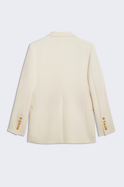 Giacomo Padlock Embellished Blazer - White