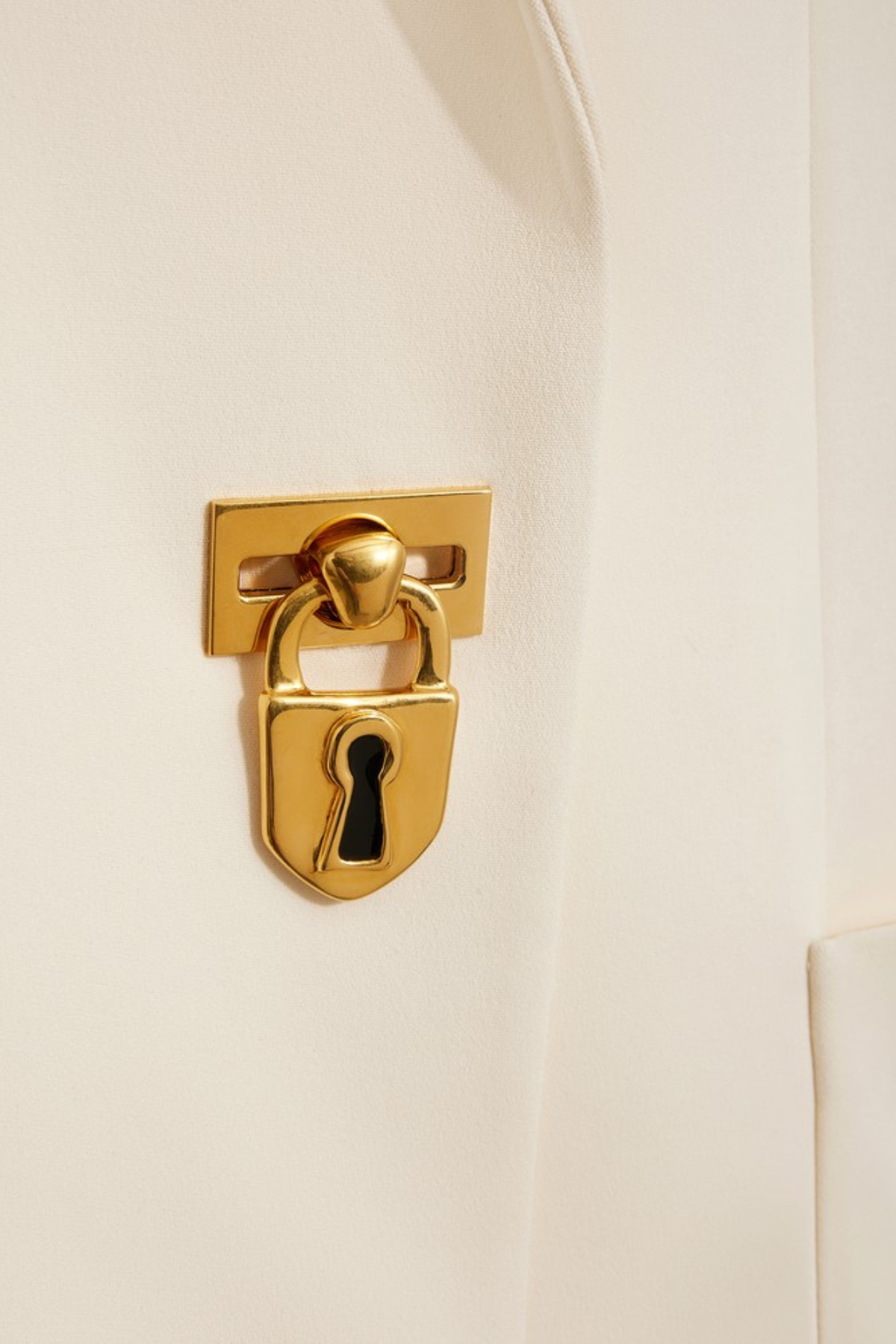Giacomo Padlock Embellished Blazer - White