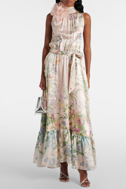 Giorgina Floral Print Sleeveless Maxi Dress