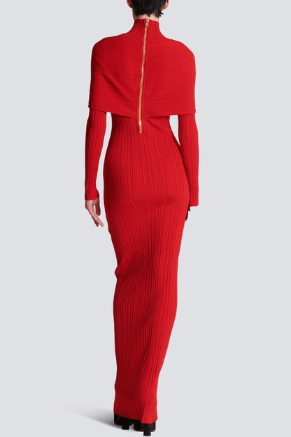 Gisela Pleated Knit Maxi Dress