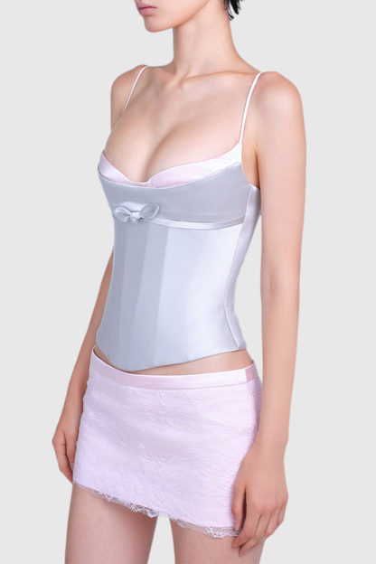 Glenette Bow Satin Corset