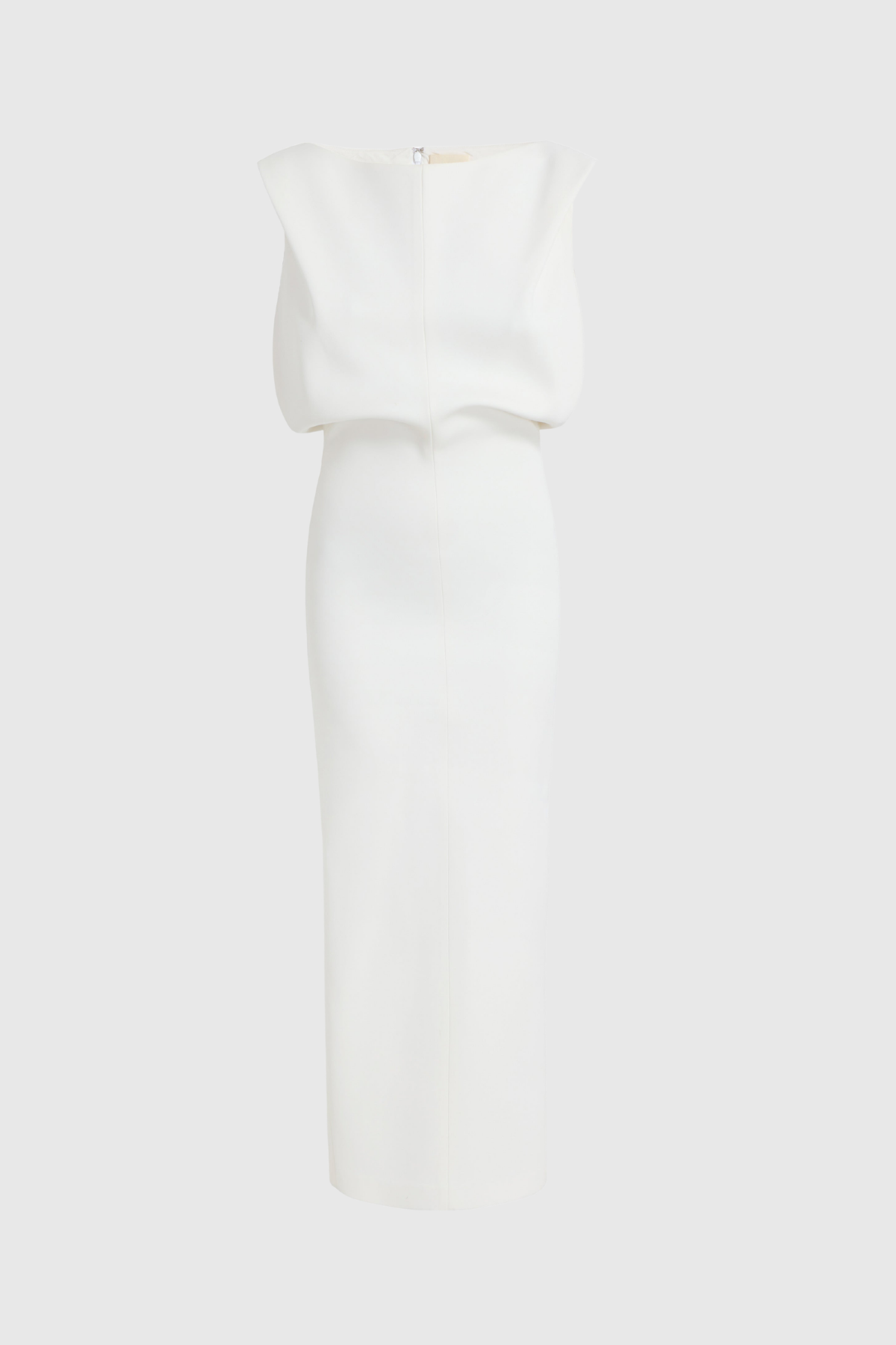 Godota Sleeveless Satin Maxi Dress - White