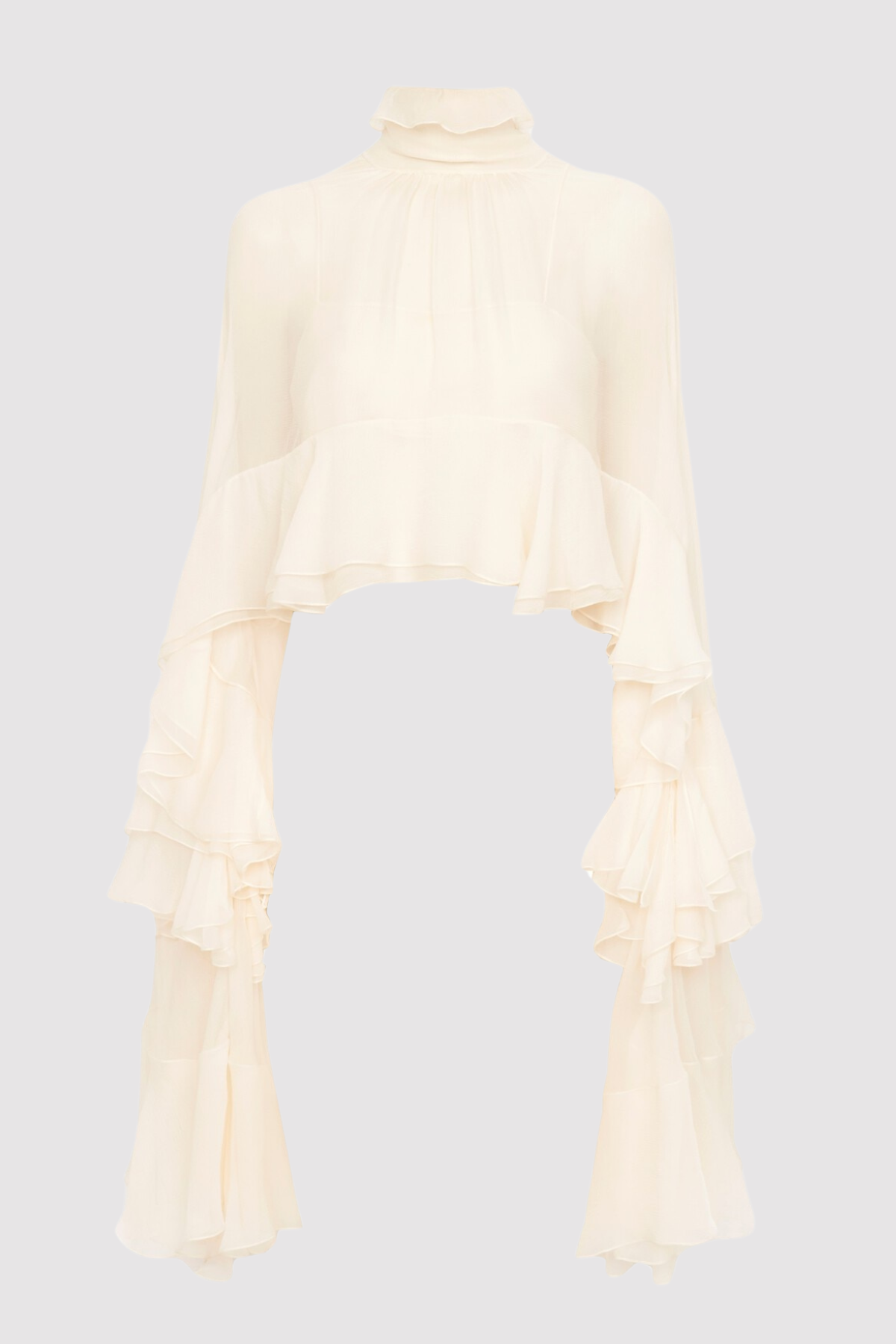 Graya Ruffle Blouse - White