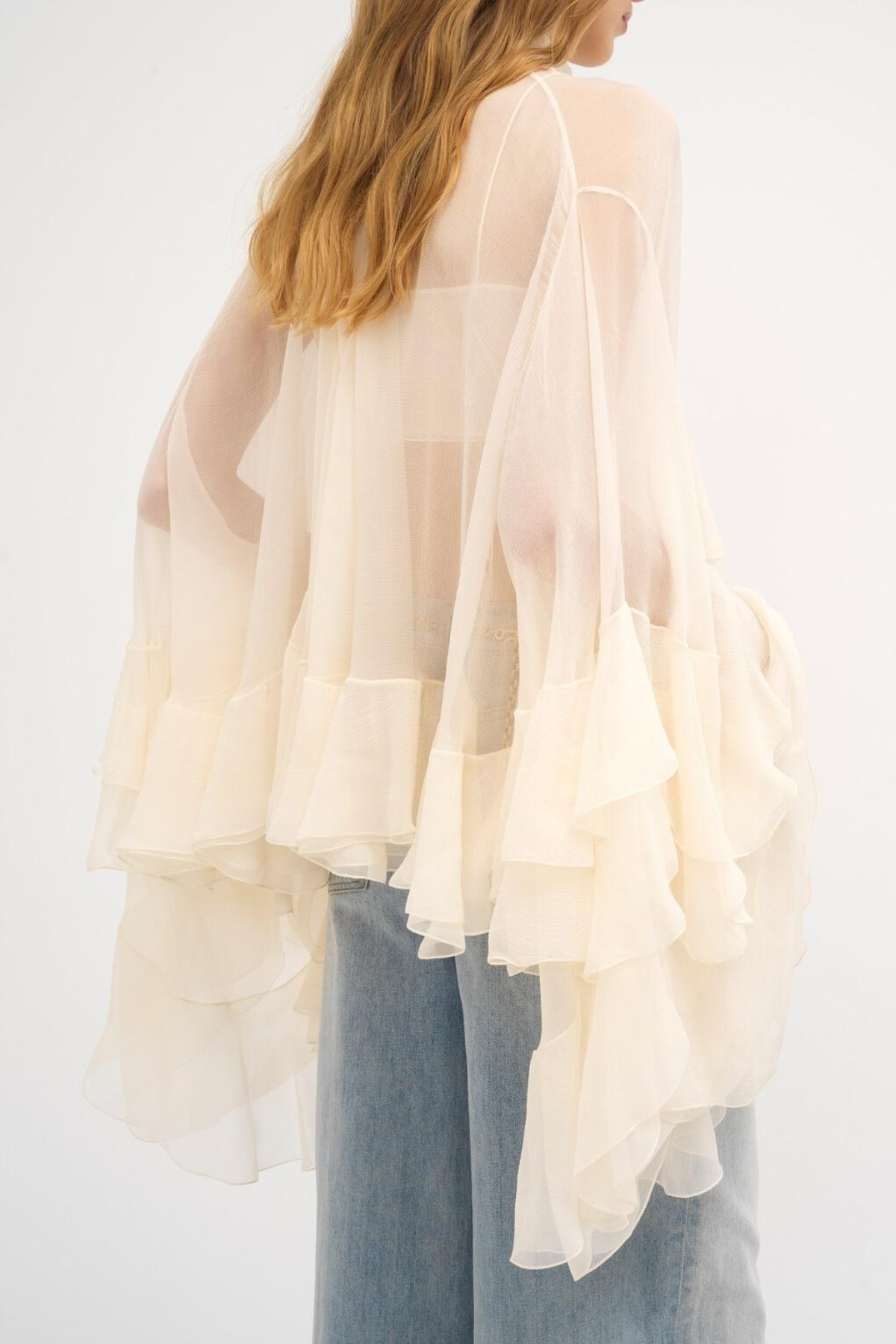Graya Ruffle Blouse - White