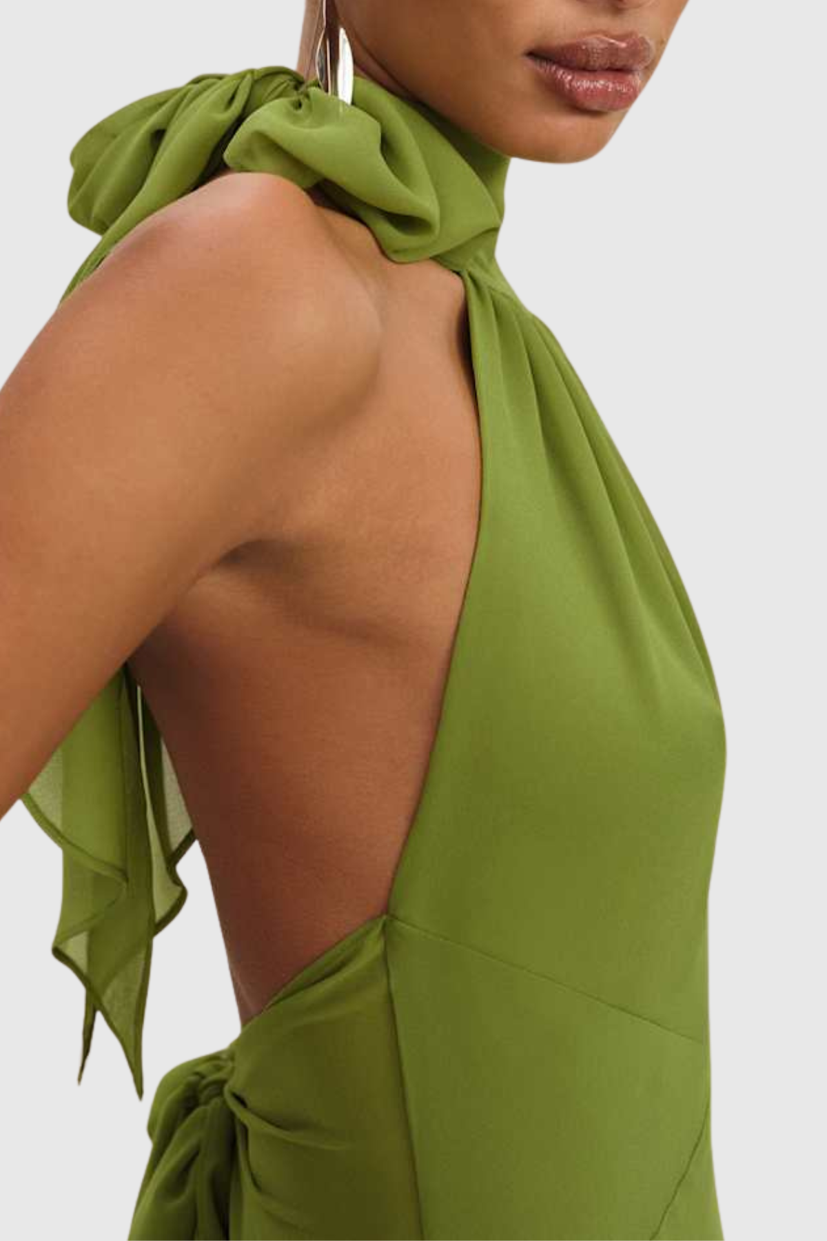 Grier Halter Cutout Midi Dress