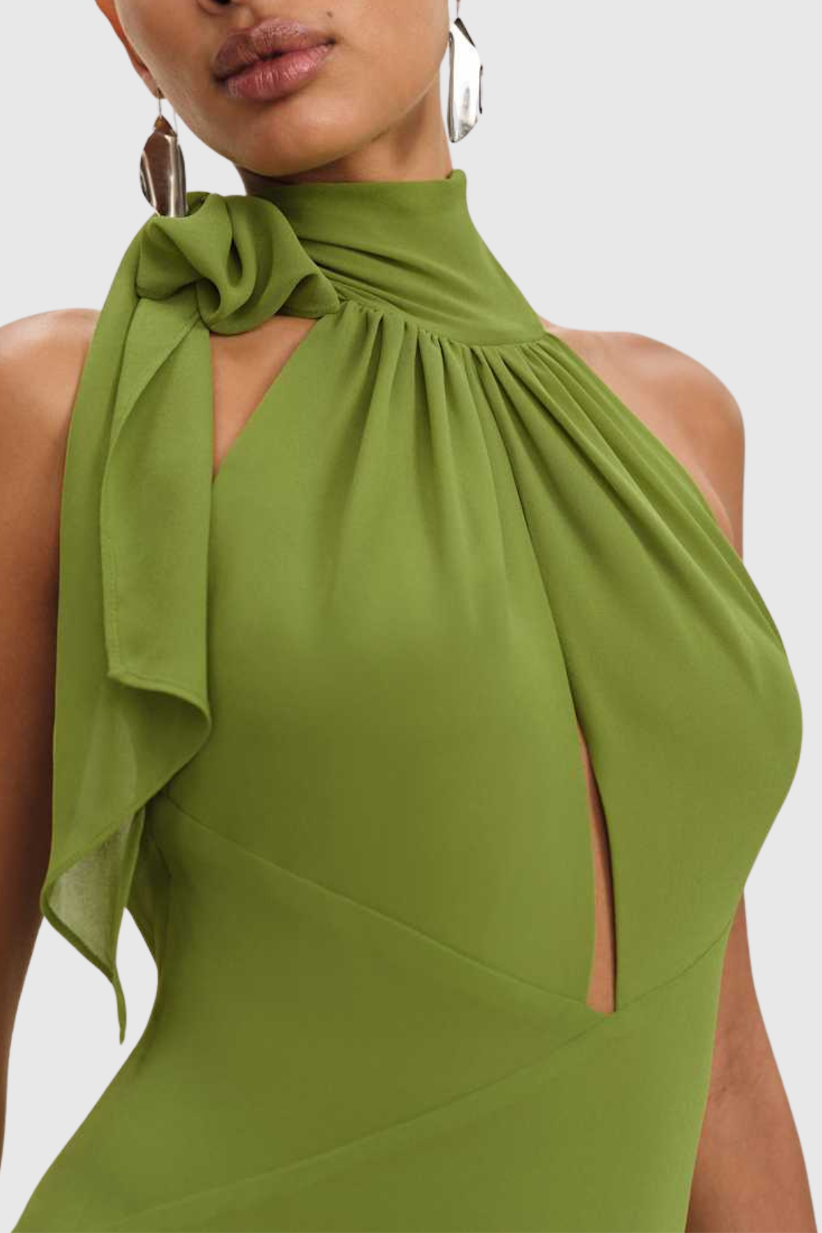 Grier Halter Cutout Midi Dress