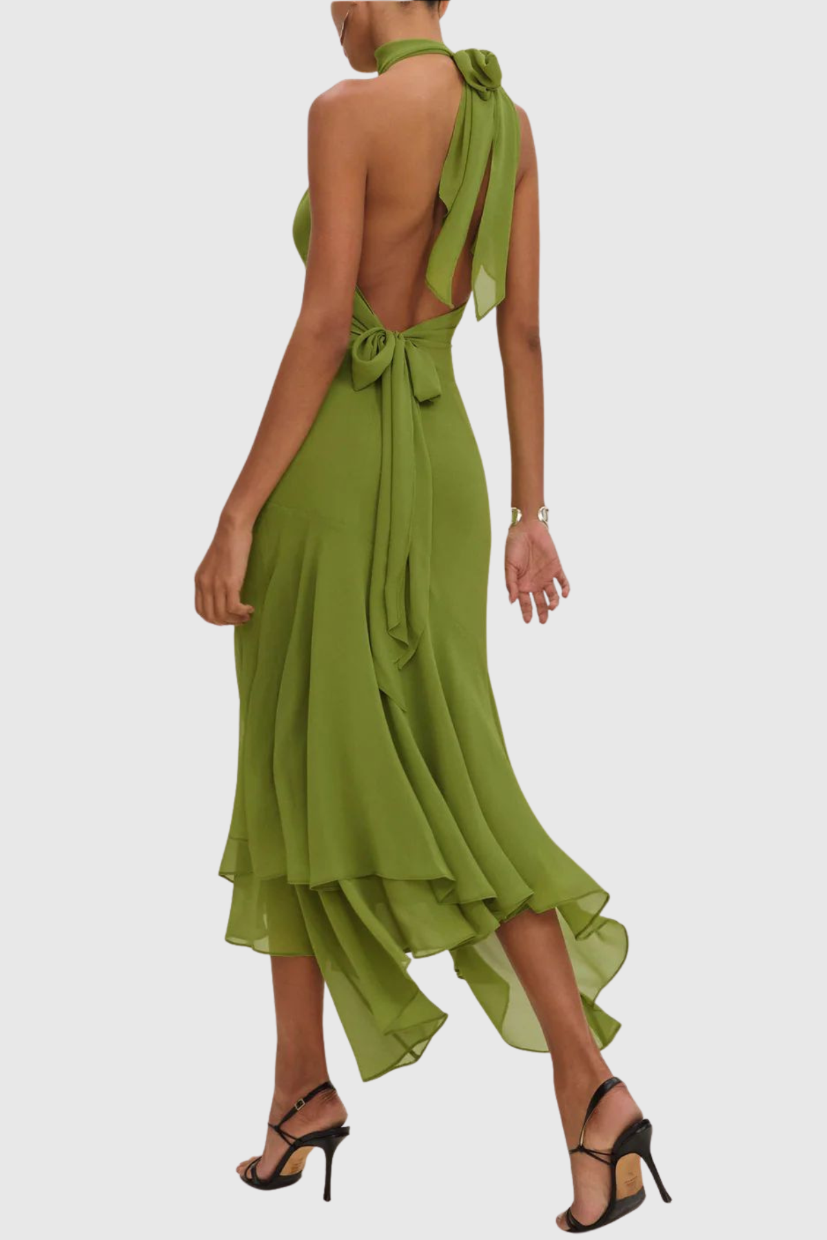 Grier Halter Cutout Midi Dress
