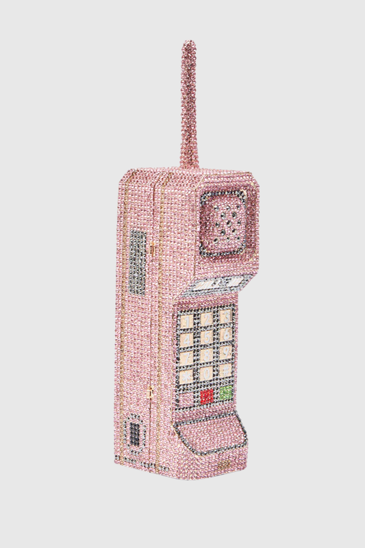 Griffin Phone Rhinestone Clutch - Pink