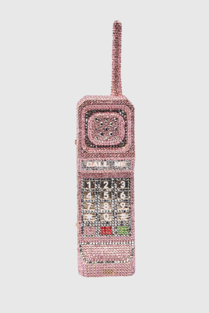 Griffin Phone Rhinestone Clutch - Pink