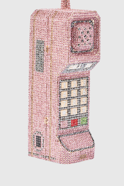 Griffin Phone Rhinestone Clutch - Pink