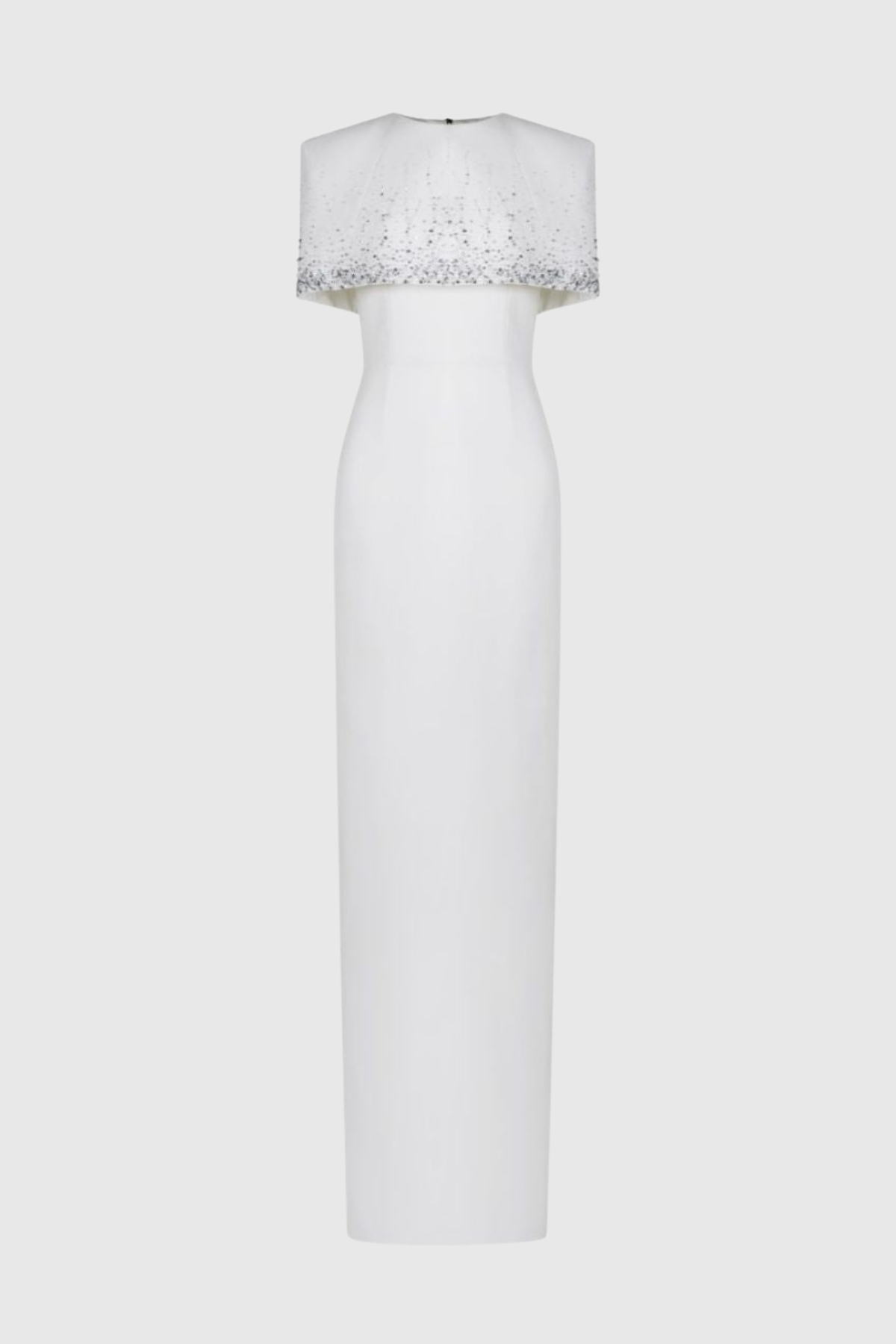 Guine Crystal Embellished Cape Maxi Dress