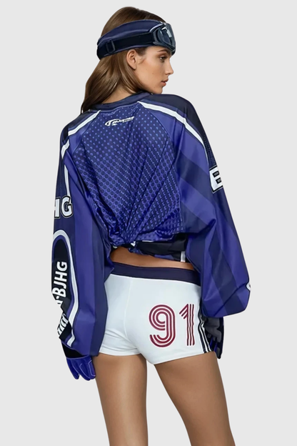 Gwyn Racing Top - Blue