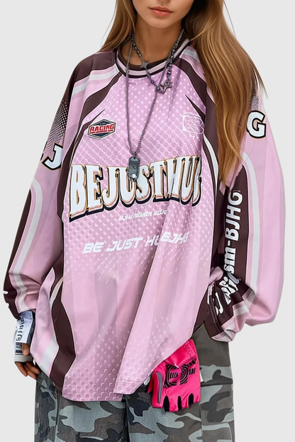 Gwyn Racing Top - Pink
