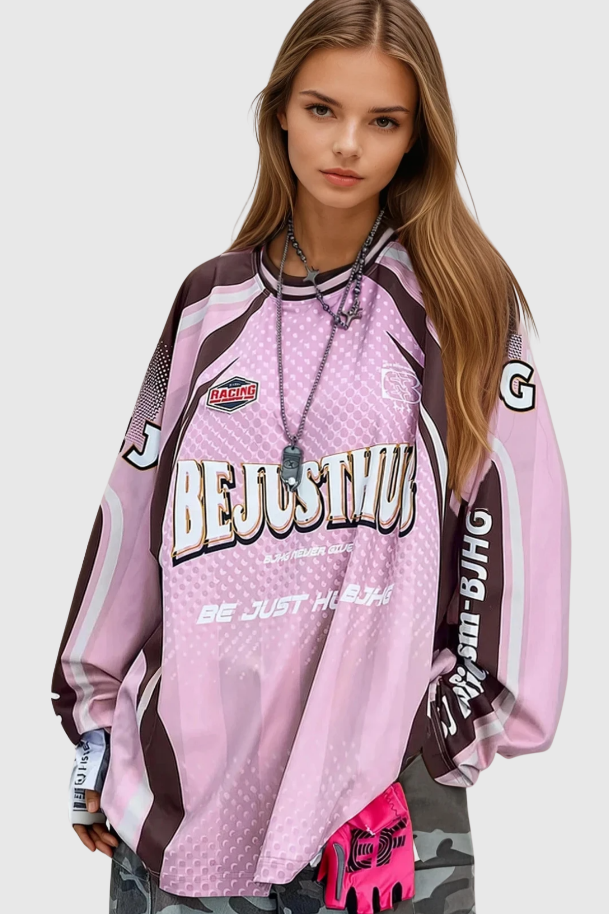 Gwyn Racing Top - Pink