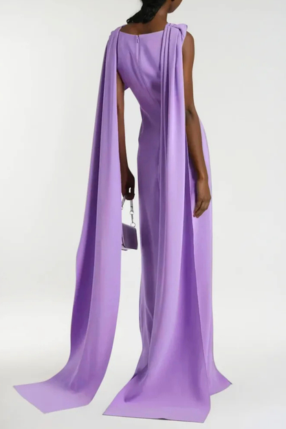 Gypsy Shawl Sleeve Draped Maxi Dress