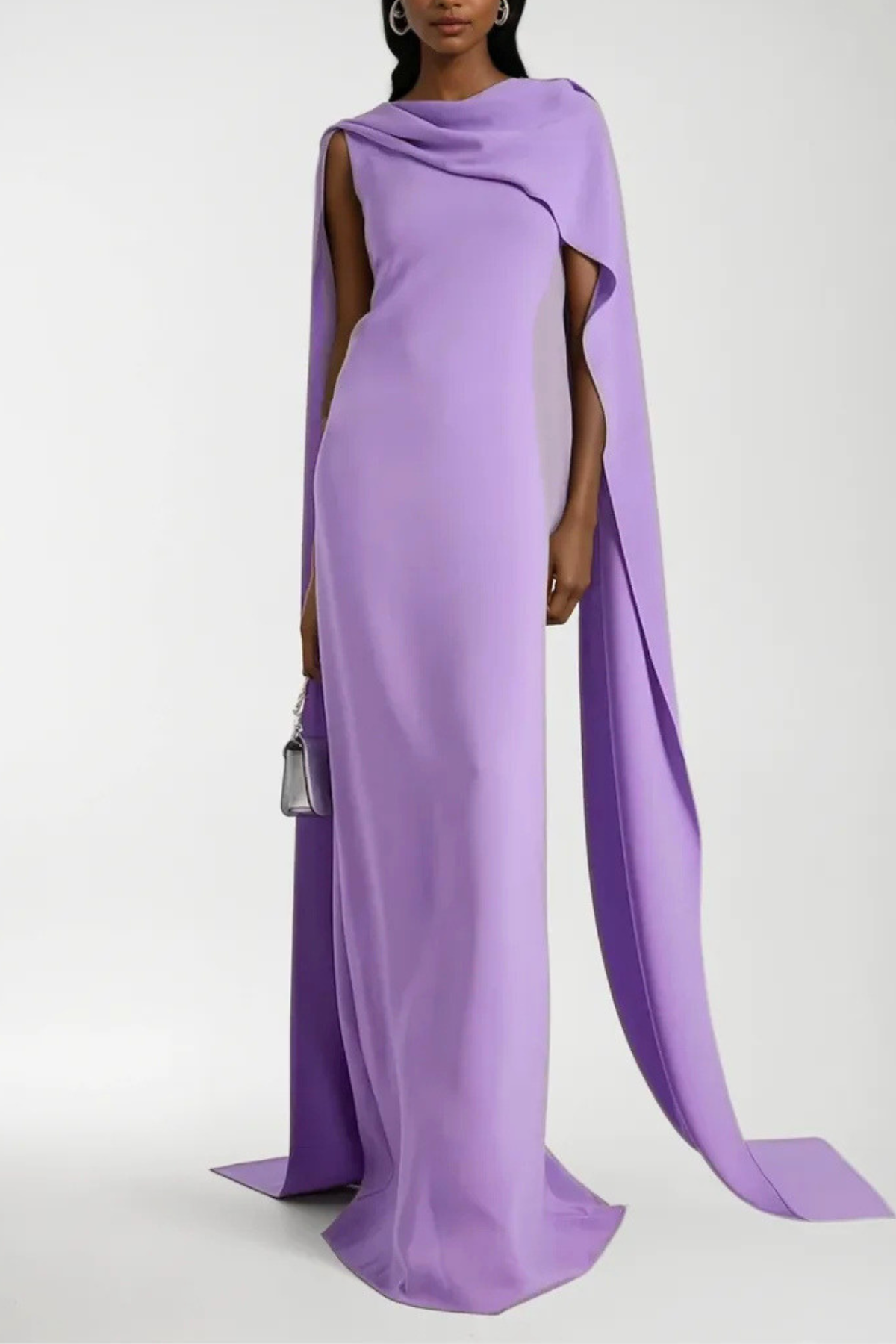 Gypsy Shawl Sleeve Draped Maxi Dress