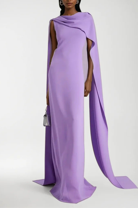 Gypsy Shawl Sleeve Draped Maxi Dress