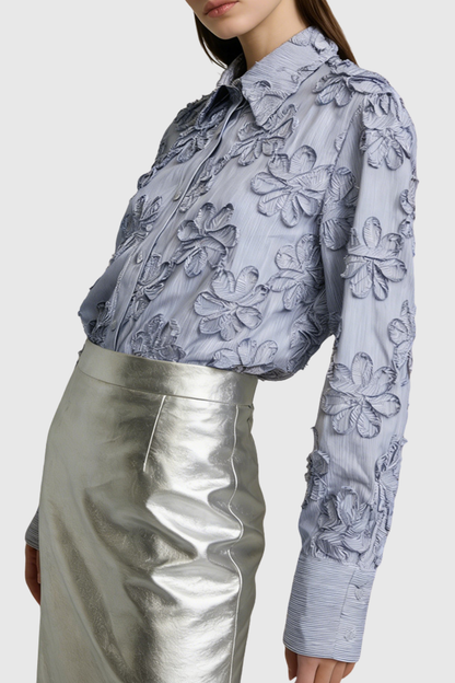 Halela Floral Appliqué Shirt