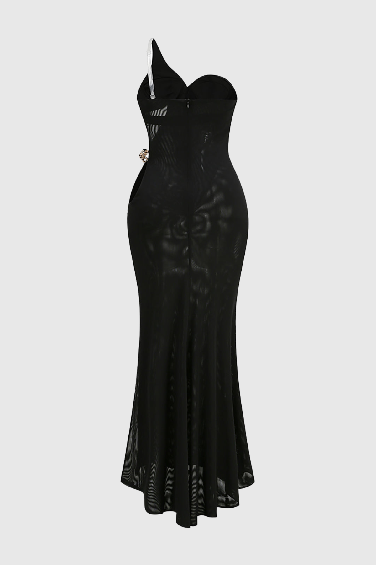 Halra One Shoulder Asymmetric Cutout Maxi Dress