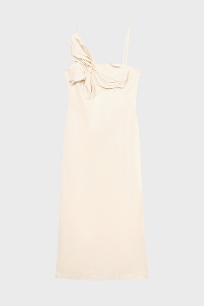 Hanara Floral Appliqué Midi Dress