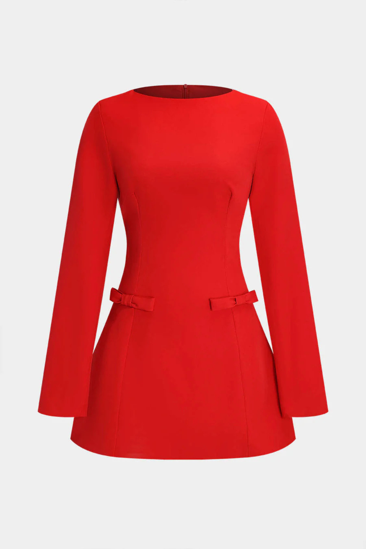 Harriet Bow Embellished Mini Dress - Red
